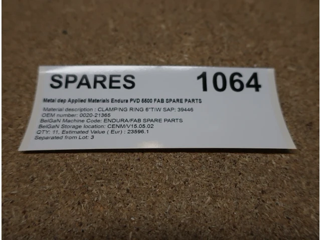 Spare parts for metal dep applied materials endura pvd 5500 fab spare parts - afbeelding 2 van  3