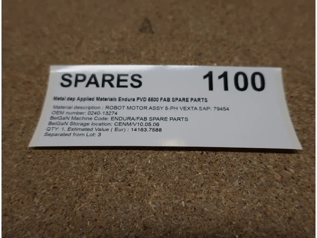 Spare parts for metal dep applied materials endura pvd 5500 fab spare parts - afbeelding 2 van  3