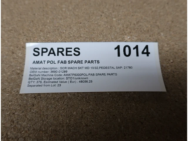 Spare parts for plasma etch amat p5000 pol fab spare parts - afbeelding 2 van  4