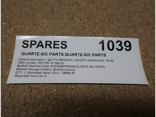Spare parts for quartz-sic parts quartz-sic parts - afbeelding 2 van  4