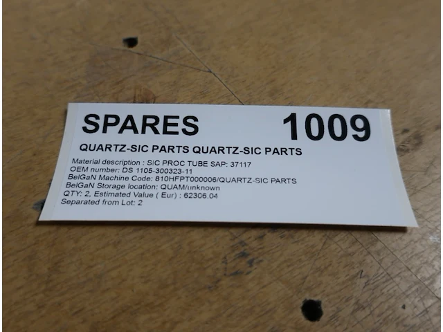 Spare parts for quartz-sic parts quartz-sic parts - afbeelding 2 van  3