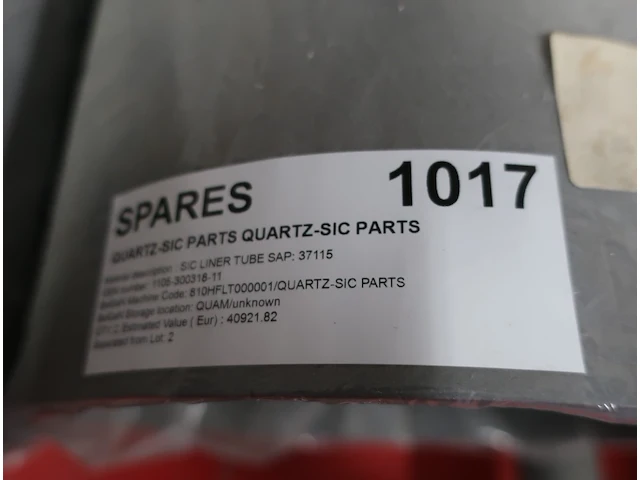 Spare parts for quartz-sic parts quartz-sic parts - afbeelding 2 van  2