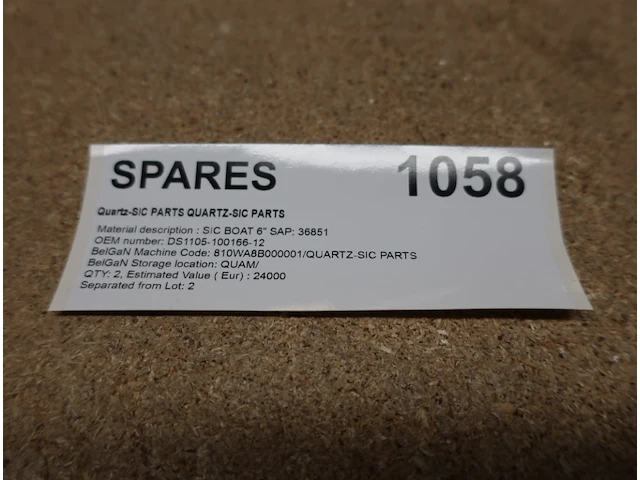 Spare parts for quartz-sic parts quartz-sic parts - afbeelding 2 van  4