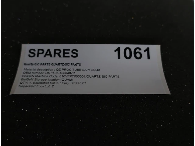 Spare parts for quartz-sic parts quartz-sic parts - afbeelding 2 van  3