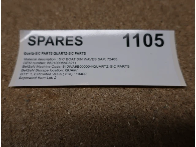 Spare parts for quartz-sic parts quartz-sic parts - afbeelding 2 van  3