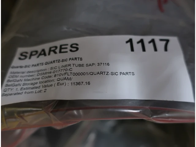 Spare parts for quartz-sic parts quartz-sic parts - afbeelding 2 van  2
