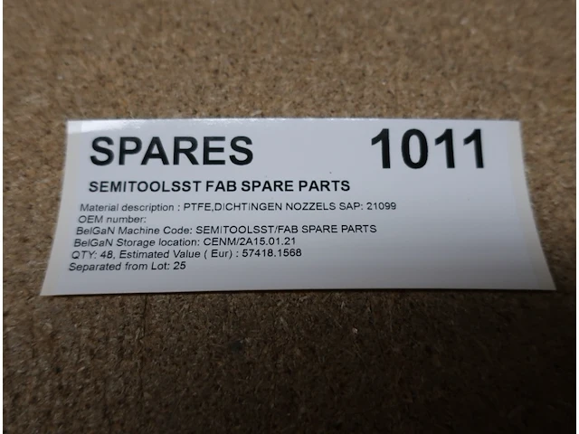 Spare parts for wet chemical process semitool solvent spray tool fab spare parts - afbeelding 2 van  3