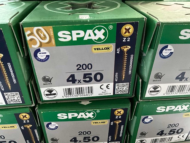 Spax schroef 200 stuks 4 x 50 (20x) - afbeelding 2 van  3