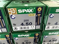 Spax schroef 200 stuks 4 x 50 (20x) - afbeelding 2 van  3