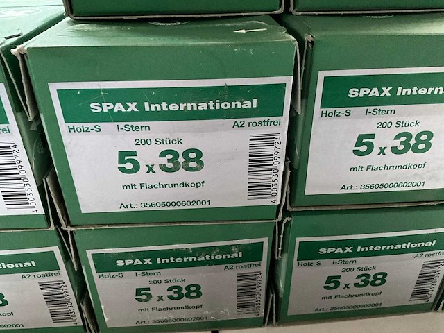 Spax schroef 200 stuks 5 x 38 (18x) - afbeelding 2 van  3