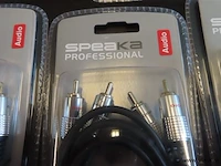 Speaka professional audio-kabels cinch (r/l), 10 stuks, 1,5m - afbeelding 3 van  3