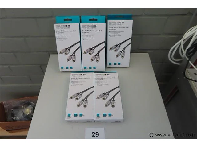 Speaka professional, cinch-stekker, 5 stuks (r/l) - afbeelding 1 van  3