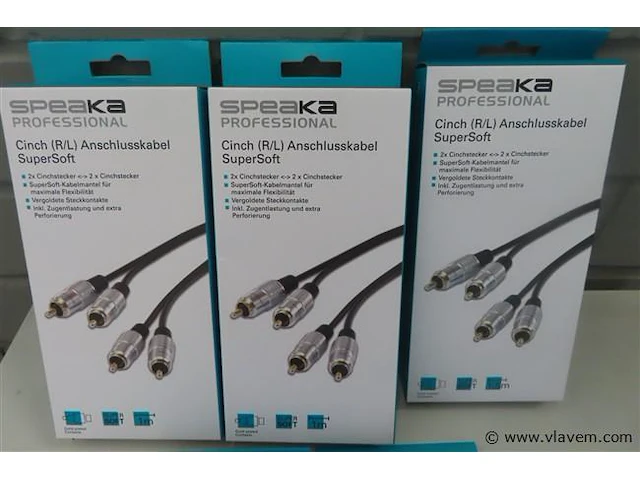 Speaka professional, cinch-stekker, 5 stuks (r/l) - afbeelding 2 van  3