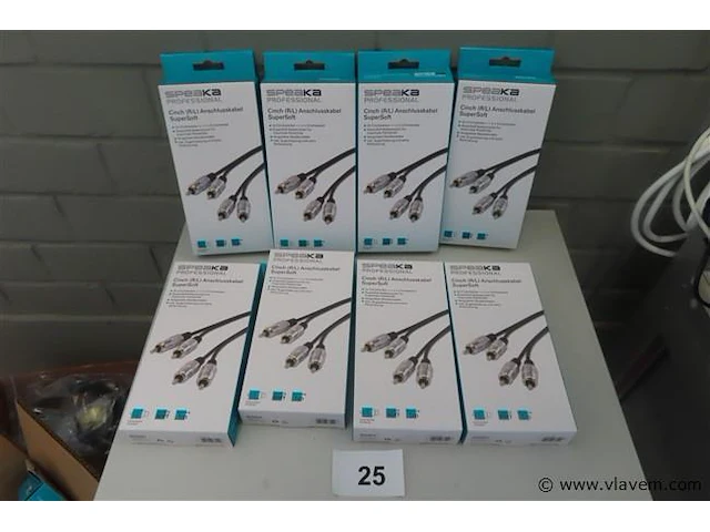 Speaka professional, cinch-stekker, 8 stuks (r/l) - afbeelding 4 van  4