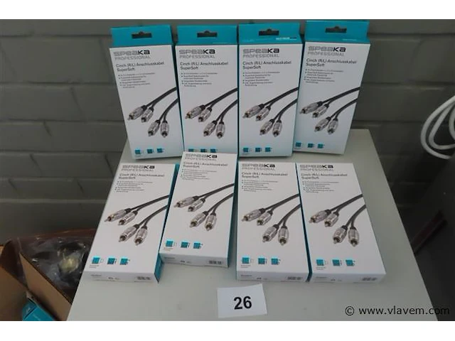 Speaka professional, cinch-stekker, 8 stuks (r/l) - afbeelding 4 van  4