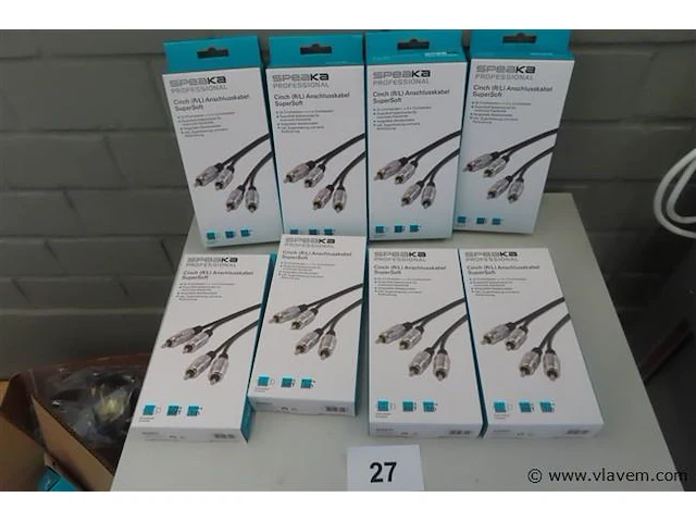 Speaka professional, cinch-stekker, 8 stuks (r/l) - afbeelding 4 van  4