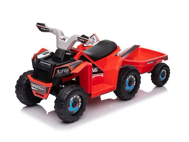 Speed racing elektrische kinderquad 6v - rood - afbeelding 3 van  11