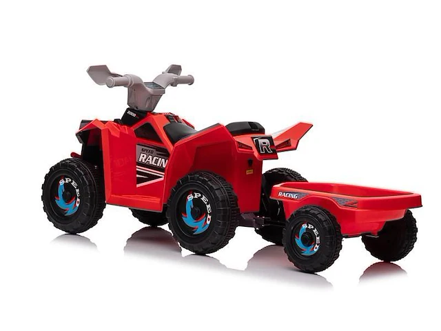 Speed racing elektrische kinderquad 6v - rood - afbeelding 7 van  11