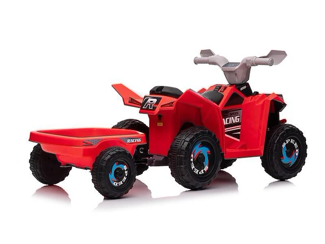 Speed racing elektrische kinderquad 6v - rood - afbeelding 10 van  11