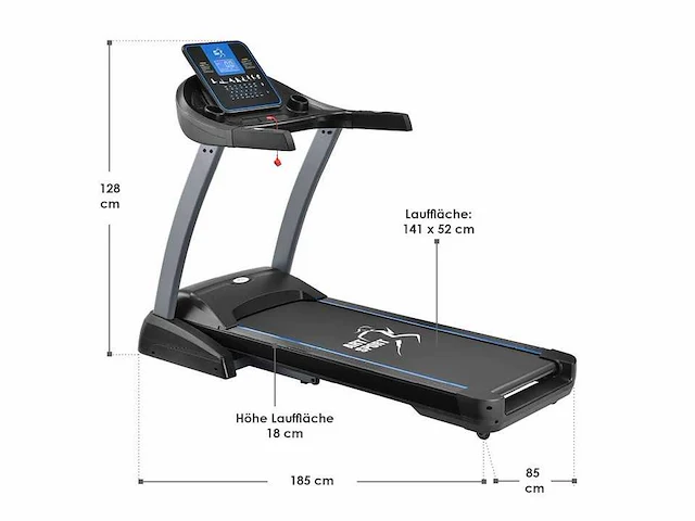 Speedrunner 7000 opvouwbare loopband met kinomap-functie, 3 pk motor, 22 km/u - afbeelding 5 van  14