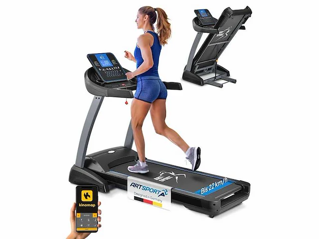 Speedrunner 7000 opvouwbare loopband met kinomap-functie, 3 pk motor, 22 km/u - afbeelding 6 van  14