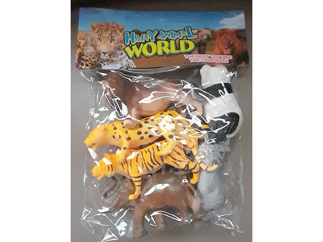 Speelgoed dieren happy animal world - 2 stuks - afbeelding 1 van  5