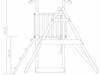 Speeltoren met aanbouw schommel - afbeelding 4 van  5