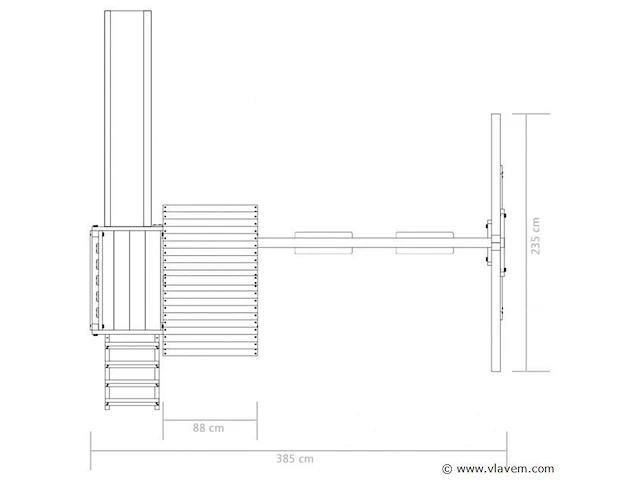 Speeltoren met aanbouw schommel - afbeelding 5 van  5