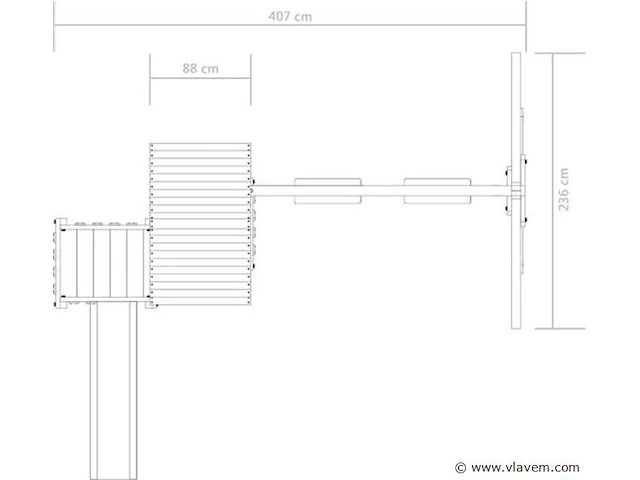 Speeltoren met aanbouw schommel - afbeelding 4 van  4