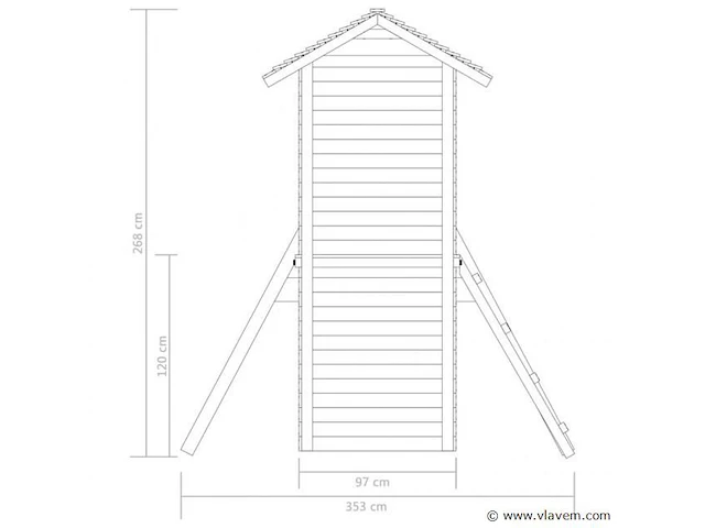 Speeltoren met aanbouw schommel - afbeelding 4 van  5