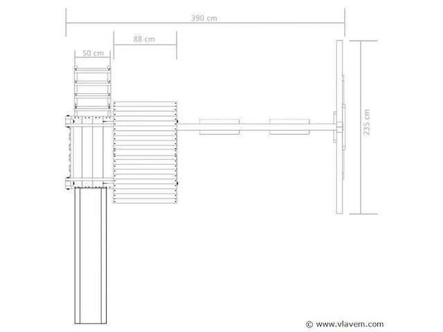 Speeltoren met aanbouw schommel - afbeelding 5 van  5