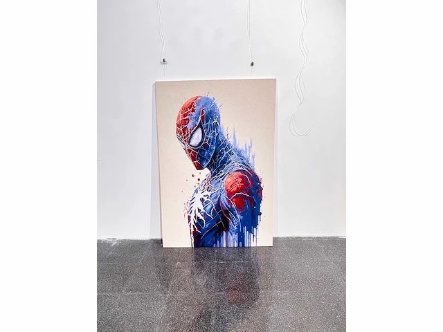 Spiderman - handgemaakte wandtapijten. 160x120 cm -+ / exclusief en gemaakt - niet ingelijst - afbeelding 1 van  9