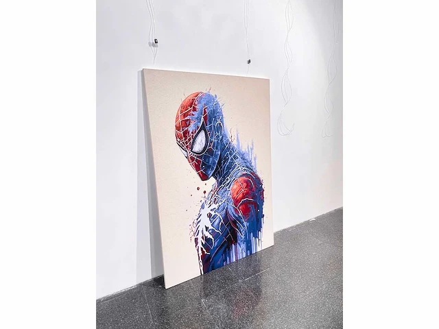 Spiderman - handgemaakte wandtapijten. 160x120 cm -+ / exclusief en gemaakt - niet ingelijst - afbeelding 3 van  9