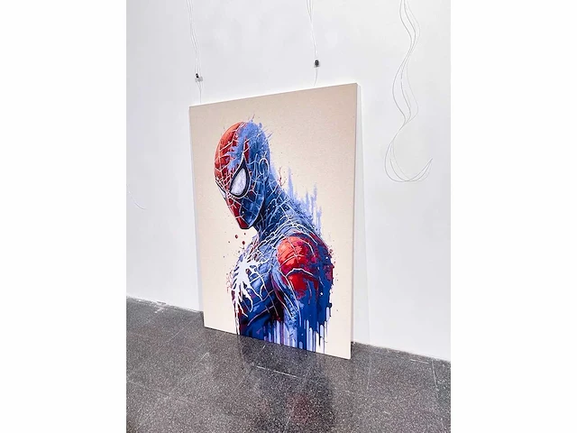 Spiderman - handgemaakte wandtapijten. 160x120 cm -+ / exclusief en gemaakt - niet ingelijst - afbeelding 4 van  9