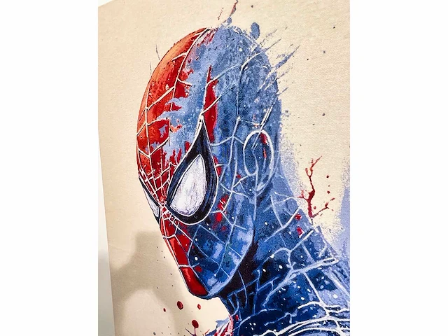 Spiderman - handgemaakte wandtapijten. 160x120 cm -+ / exclusief en gemaakt - niet ingelijst - afbeelding 7 van  9