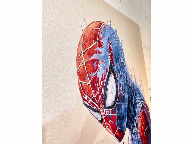Spiderman - handgemaakte wandtapijten. 160x120 cm -+ / exclusief en gemaakt - niet ingelijst - afbeelding 8 van  9