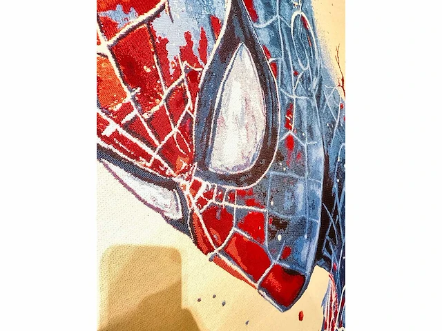 Spiderman - handgemaakte wandtapijten. 160x120 cm -+ / exclusief en gemaakt - niet ingelijst - afbeelding 9 van  9
