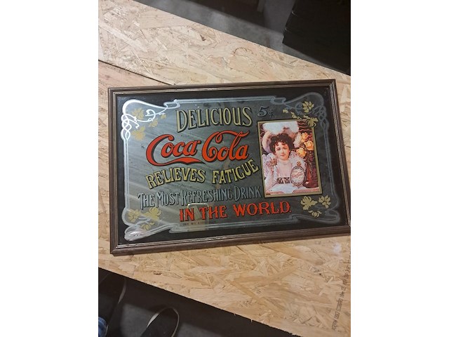 Spiegel coca cola 480mm op 330mm - afbeelding 1 van  1