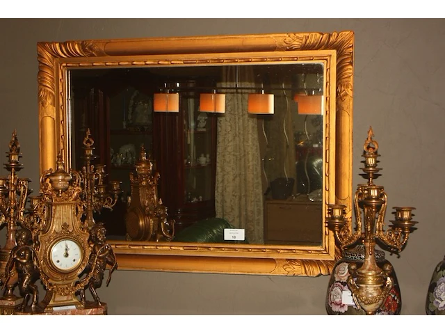 Spiegel in goud kleurige kader afm. 82x112 cm - afbeelding 1 van  3