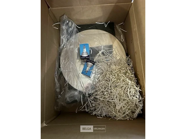 Spiegel met 2 spotjes h40xb50 cm zwart - afbeelding 1 van  2