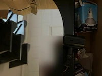 Spiegel met 2 spotjes h40xb50 cm zwart - afbeelding 2 van  2