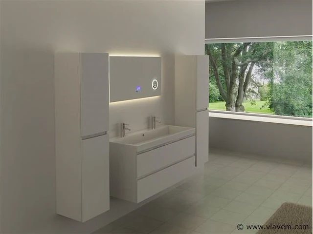 Spiegel met led verlichting & bluetooth - 100 cm - afbeelding 3 van  4