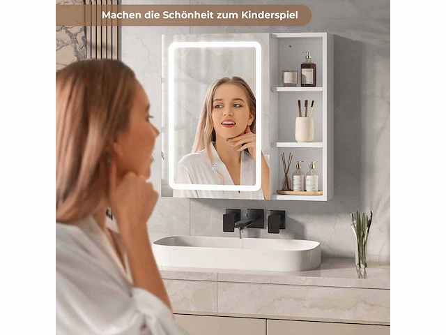 Spiegelkast - led en witte stopcontacten - afbeelding 5 van  7