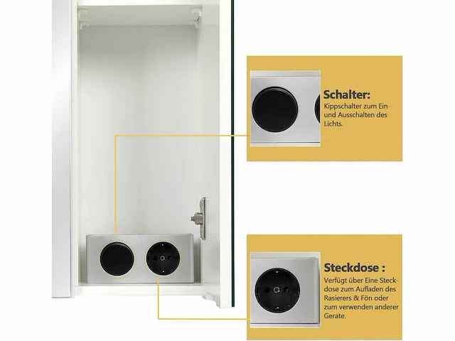 Spiegelkast met spiegel - led verlichting - afbeelding 6 van  6