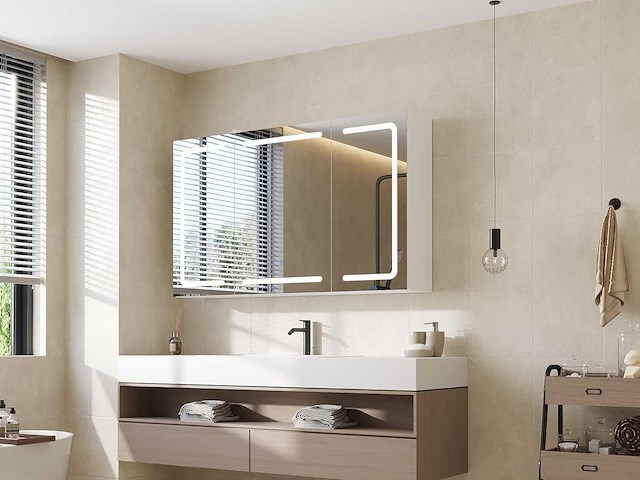 Spiegelspiegelkast met led-verlichting - afbeelding 1 van  9