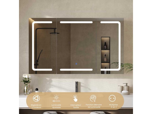 Spiegelspiegelkast met led-verlichting - afbeelding 4 van  9