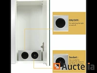 Spiegeltoiletkast met led verlichting en stopcontact - afbeelding 4 van  8