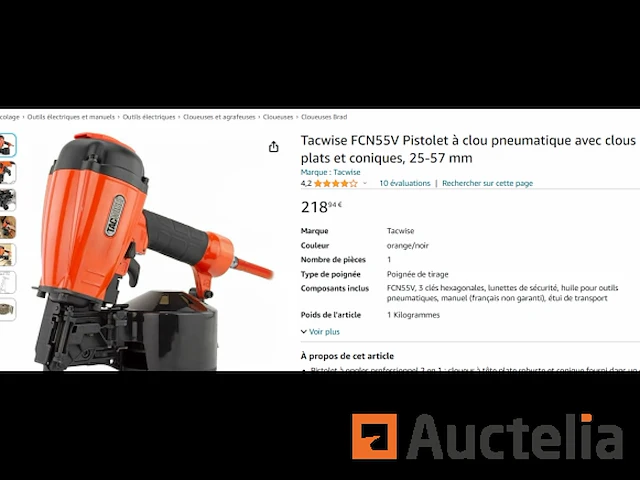 Spijkermachine pneumatische tacwise fcn55v - afbeelding 1 van  2