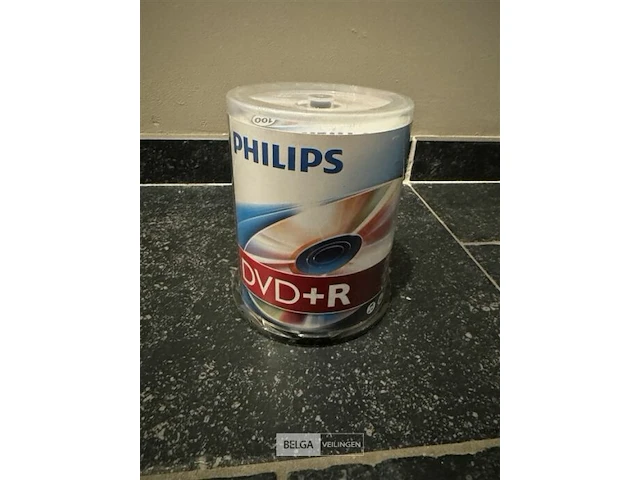 Spindel met 100x philips dvd+r - afbeelding 1 van  3