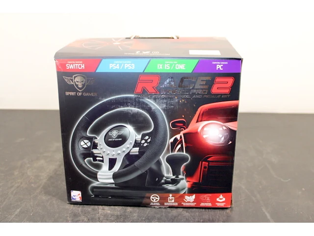 Spirit of gamer racestuur en pedalen - afbeelding 1 van  3